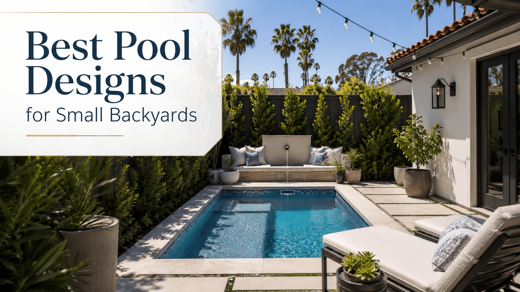 Stylish pool design for small backyards