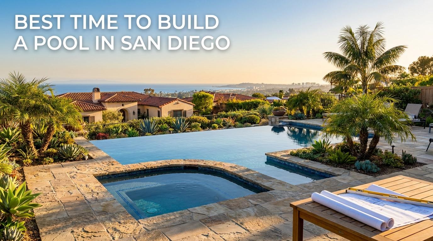 Professional illustration of What Is the Best Time of Year to Build a Pool in San Diego?