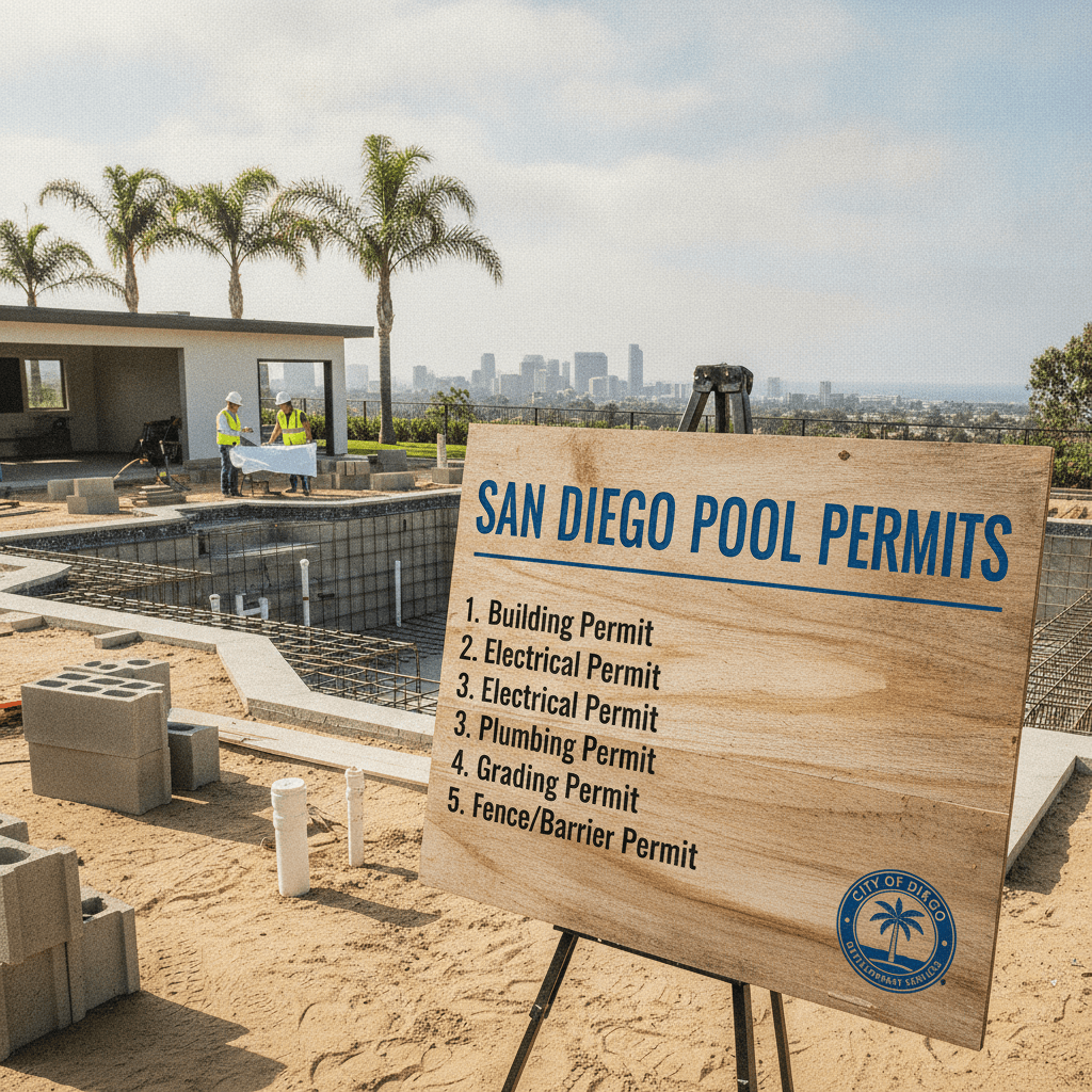 Professional illustration of What Pool Permits You Need in San Diego